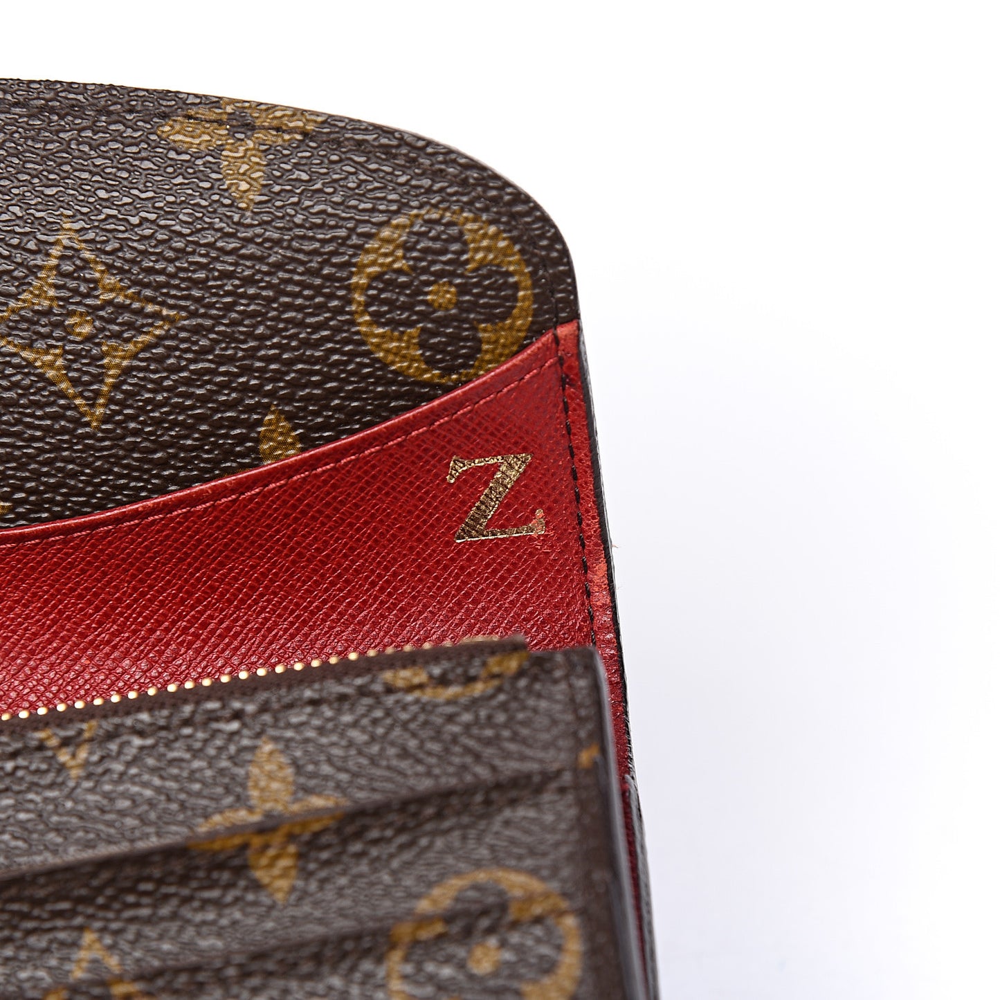 Monogram Emilie Wallet Red