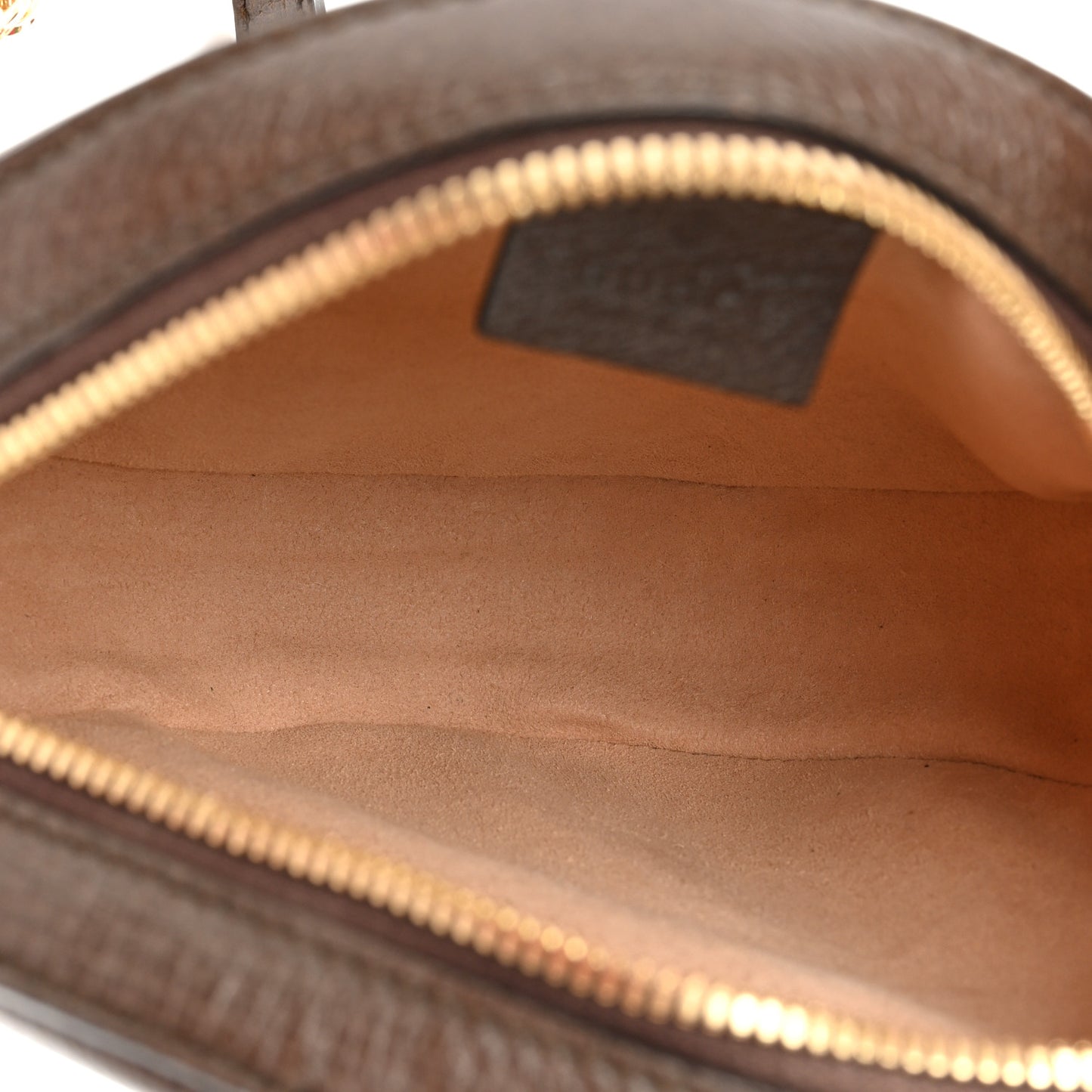 GG Supreme Monogram Web Mini Ophidia Round Shoulder Bag Brown