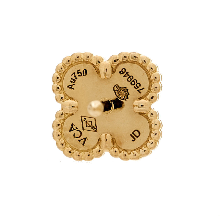 18K Yellow Gold Mother of Pearl Sweet Alhambra Earrings