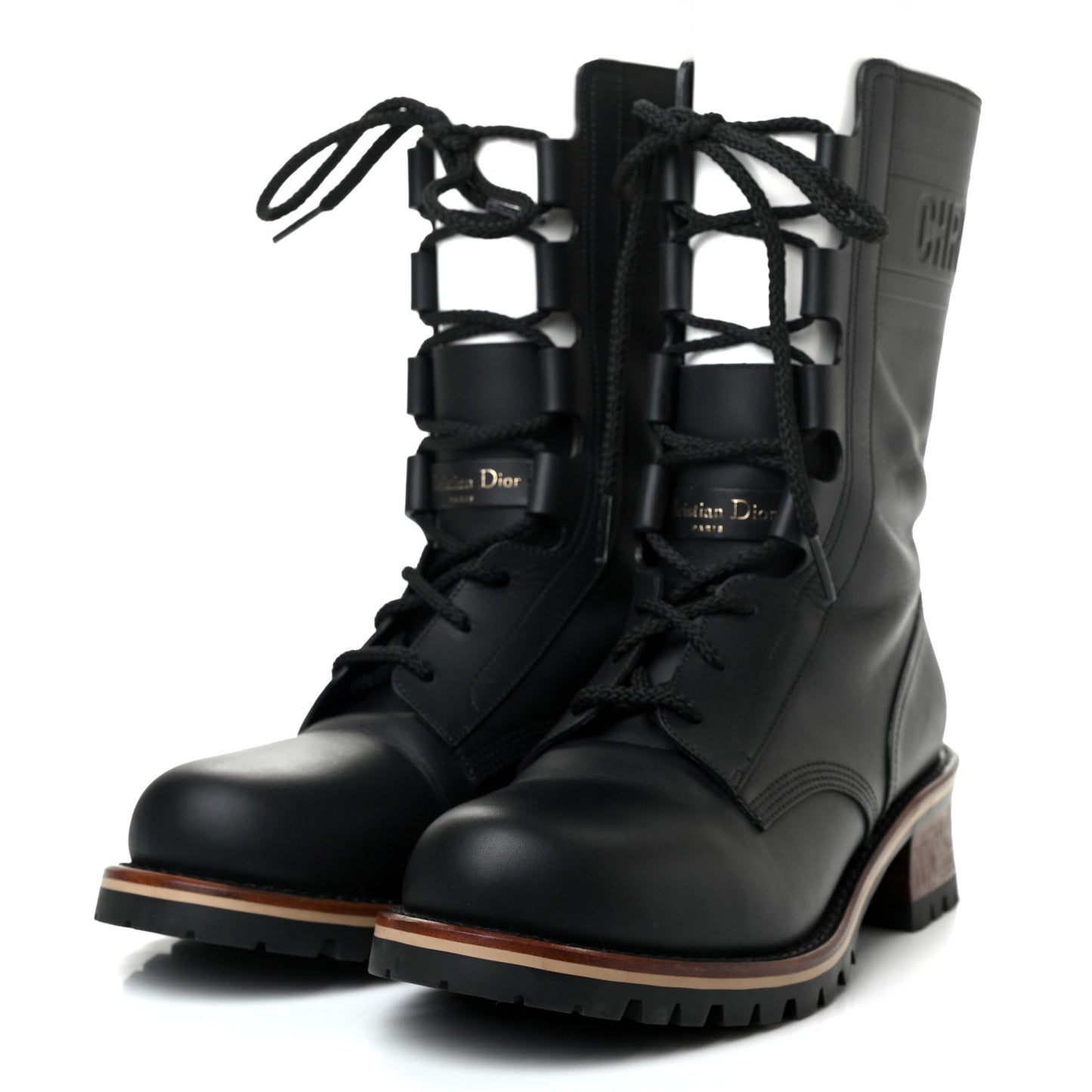 Calfskin Dior Quest 35mm Hiking Boots 40 Black