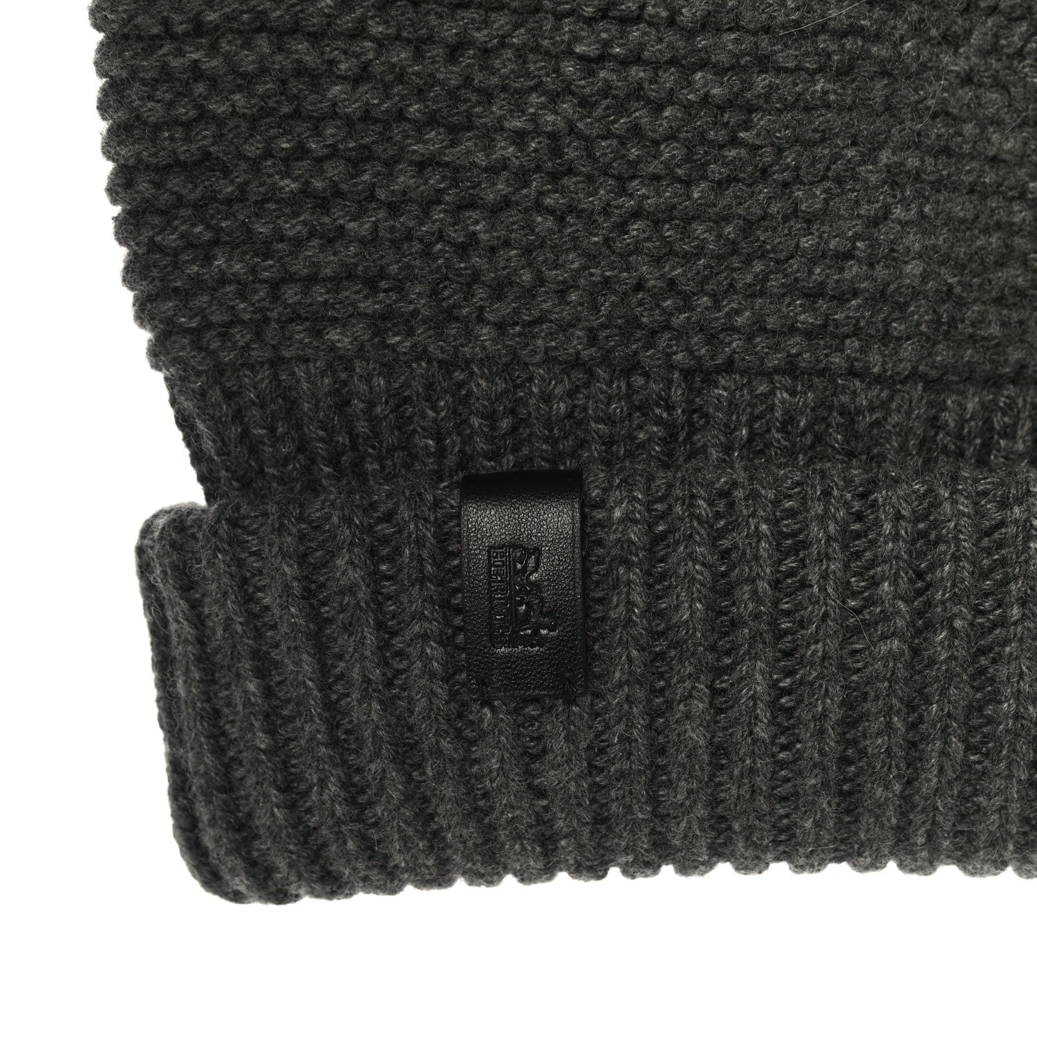 Hermes Cashmere Knit Boston Beanie Hat L Gris Chine 6 of 7