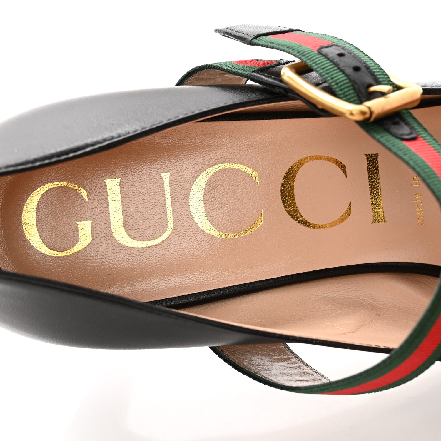 Gucci Malaga Kid Sylvie High Heel Pumps 39 Black 7 of 11