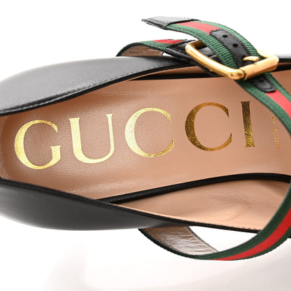 Gucci Malaga Kid Sylvie High Heel Pumps 39 Black 7 of 11