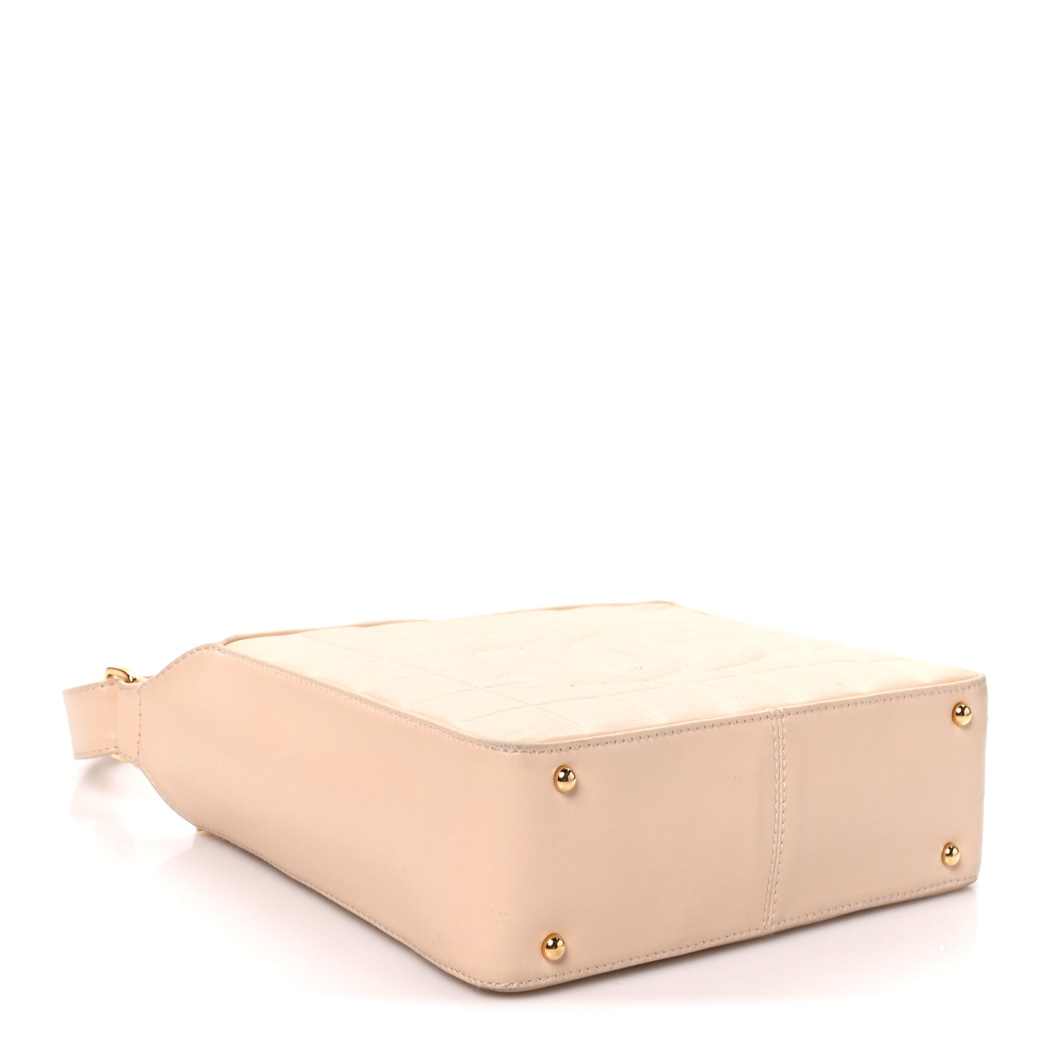 Chanel Lambskin Chocolate Bar Quilted Small Shoulder Bag Beige 4 of 10