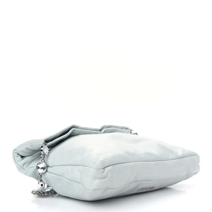 Miu Miu Nappa Crystal Flap Clutch Light Blue 3 of 7