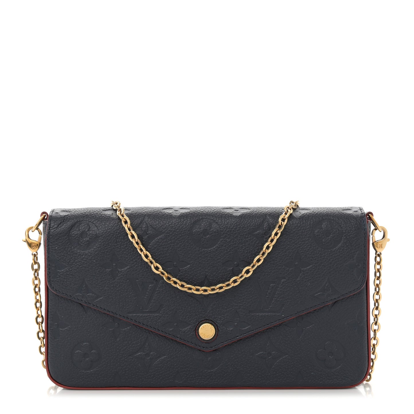 Empreinte Pochette Felicie Chain Wallet Marine Rouge
