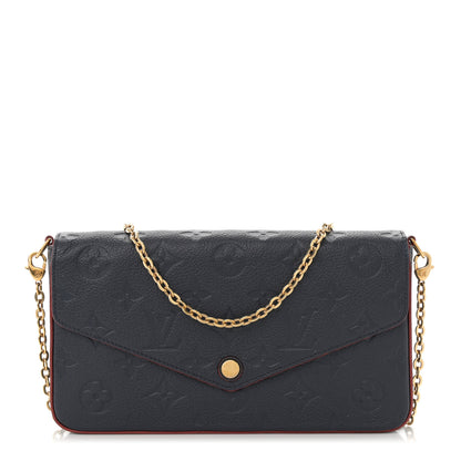 Louis Vuitton Empreinte Pochette Felicie Chain Wallet Marine Rouge 1 of 10