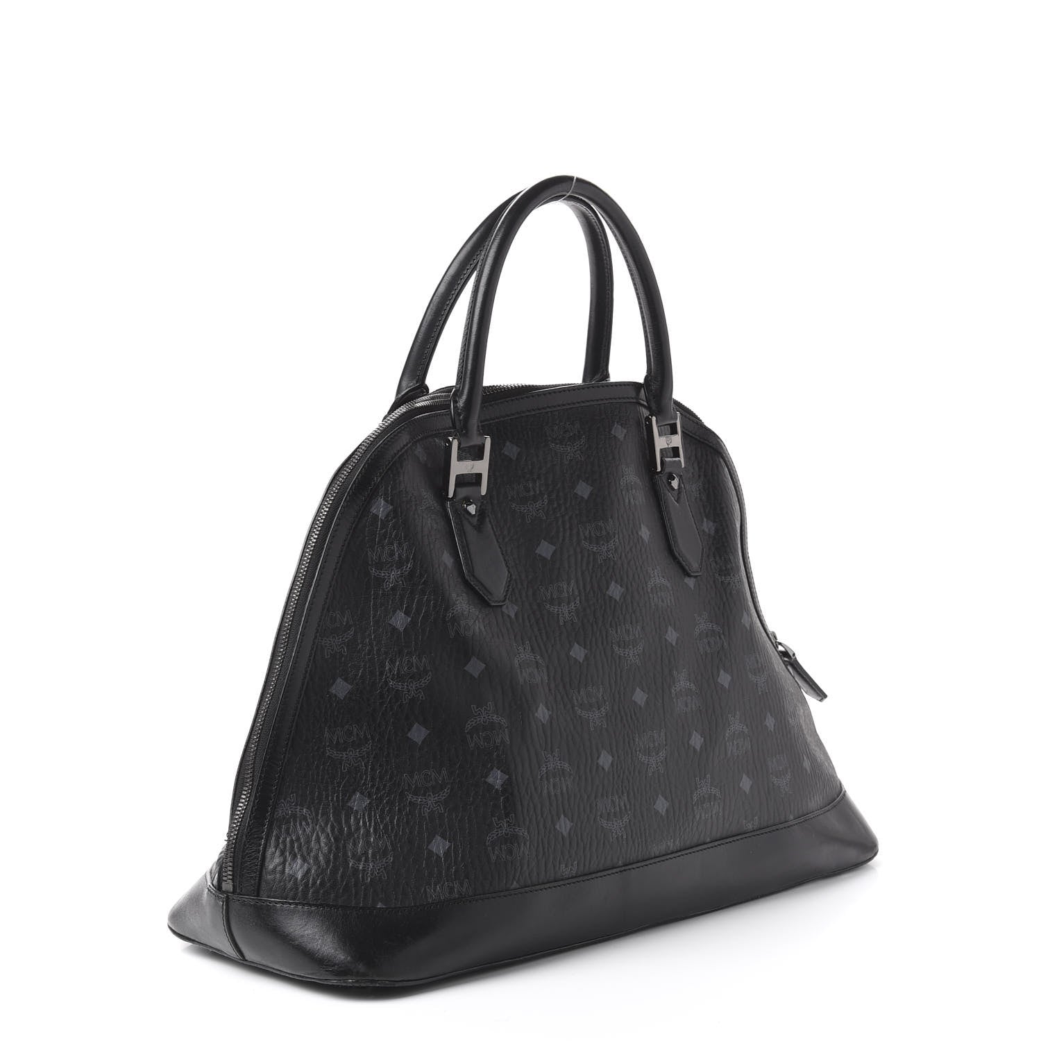 MCM Visetos Heritage Bowler Bag Black 2 of 11