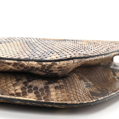 Valentino Garavani Snakeskin Rockstud Shoulder Satchel Beige 9 of 9
