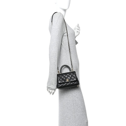 Chanel Caviar Quilted Extra Mini Coco Handle Flap Black 2 of 11