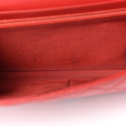 Chanel Lambskin Quilted Boy Wallet On Removable Chain WOC Red 14 of 16