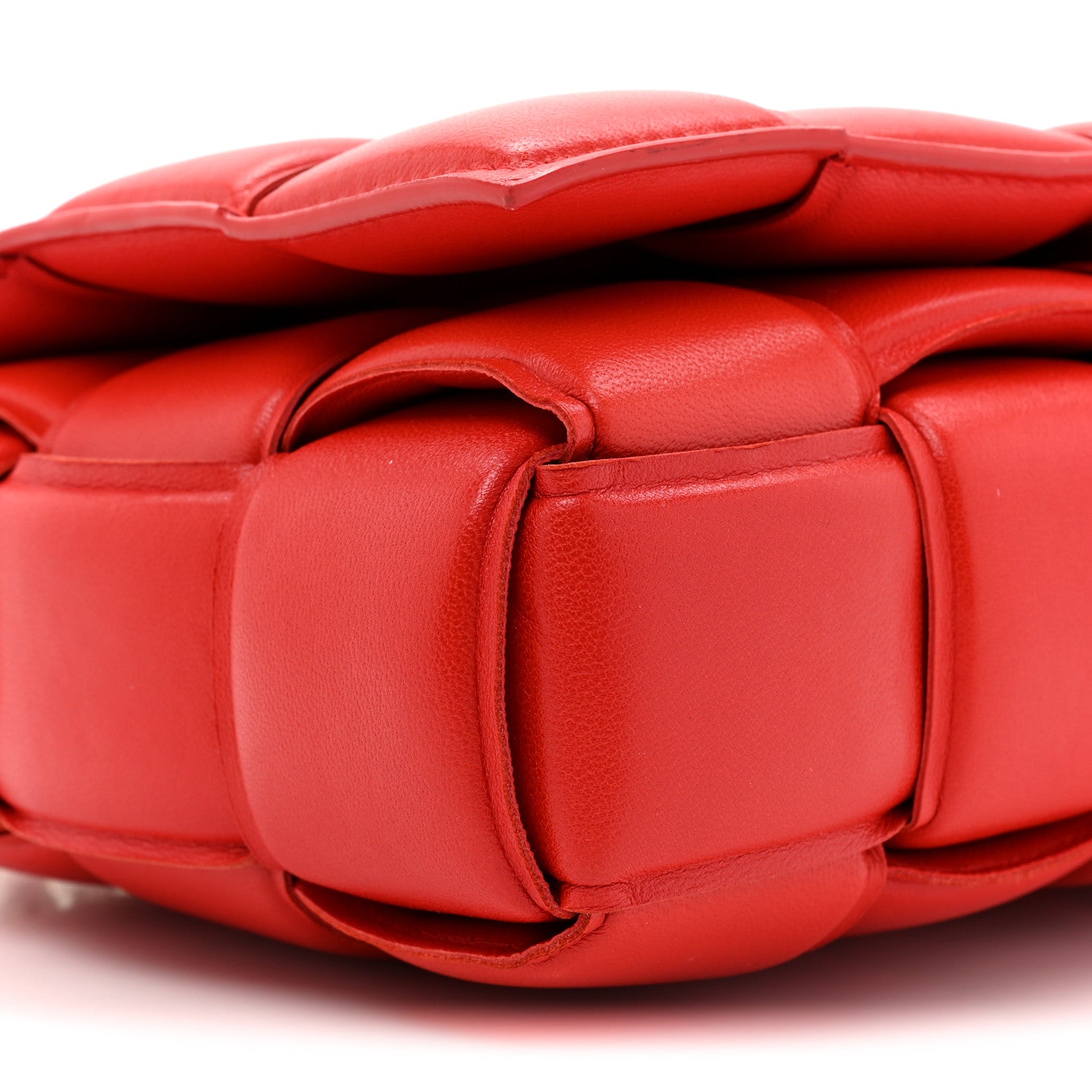 Bottega Veneta Lambskin Maxi Intreccio Padded Chain Cassette Crossbody Bag Nail Polish 8 of 14