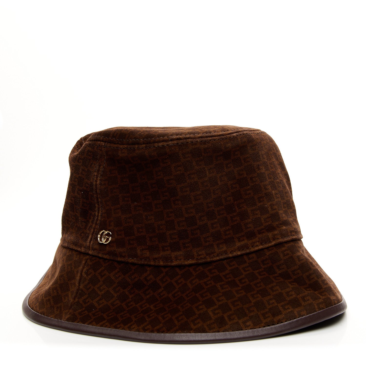 Gucci Suede GG Monogram Bucket Hat L Brown 1 of 11