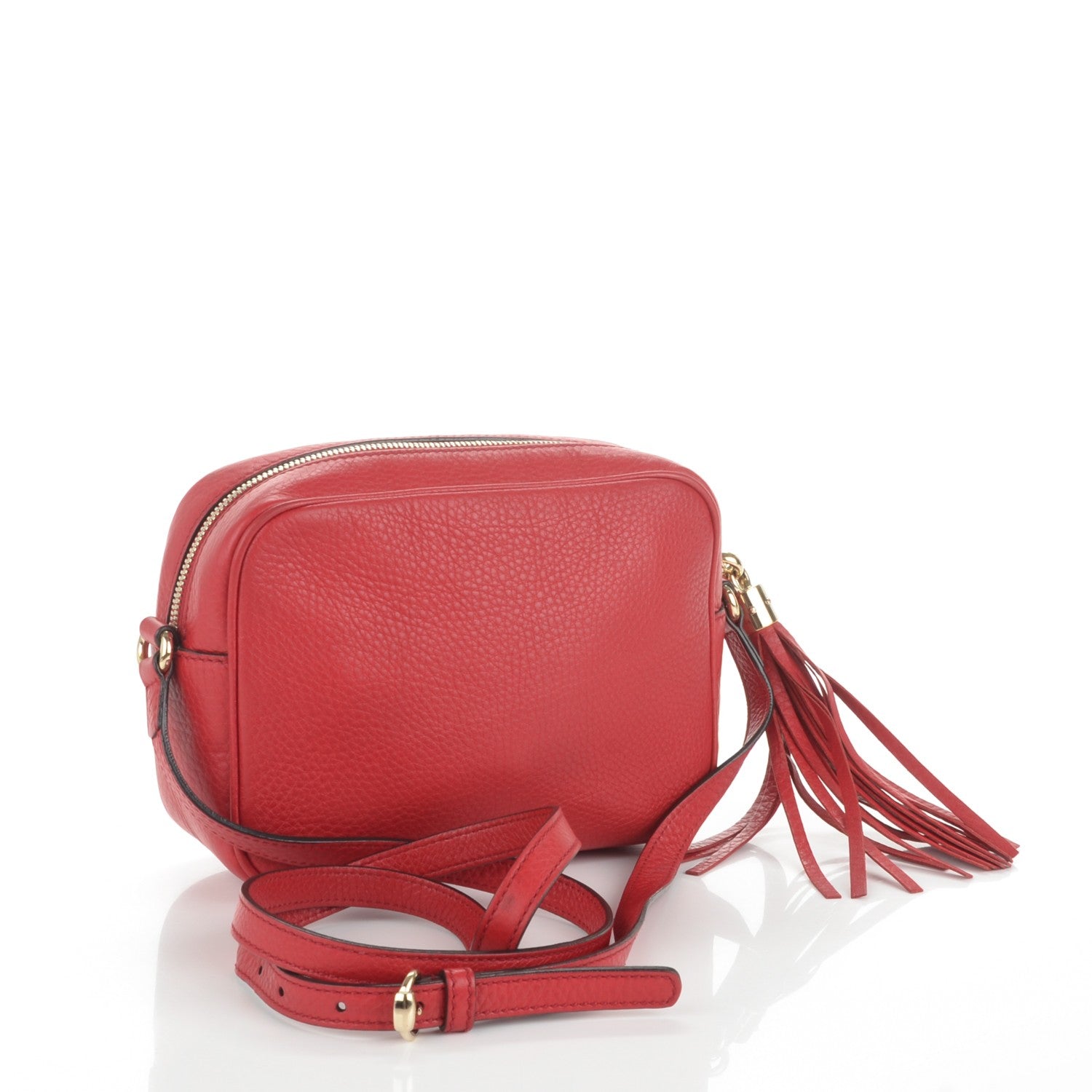 Gucci Pebbled Calfskin Small Soho Disco Bag Tabasco Red 3 of 9