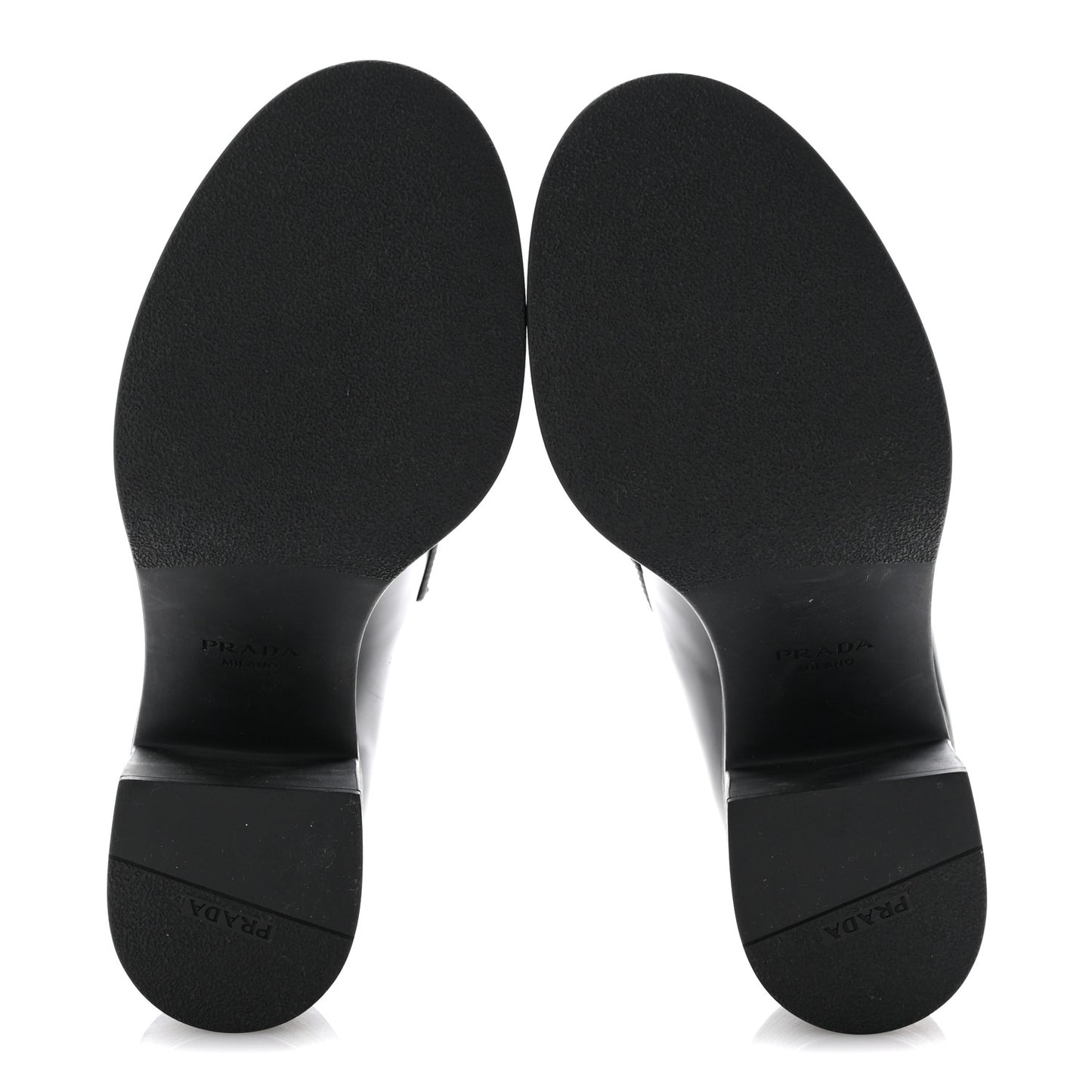 Spazzolato Metal Triangle Logo 85mm Loafers 36 Black