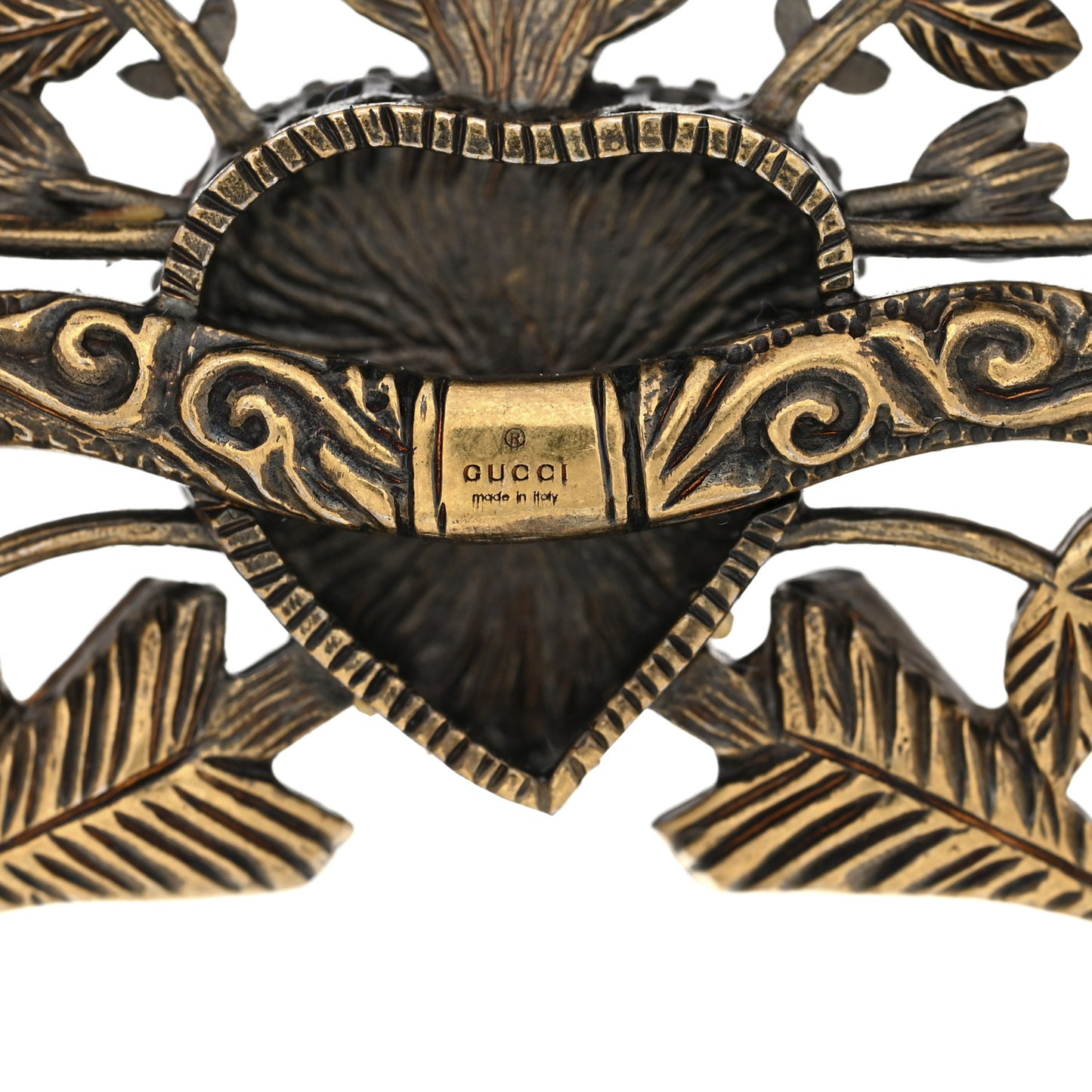 Metal Crystal Magnetismo Brooch Aged Gold