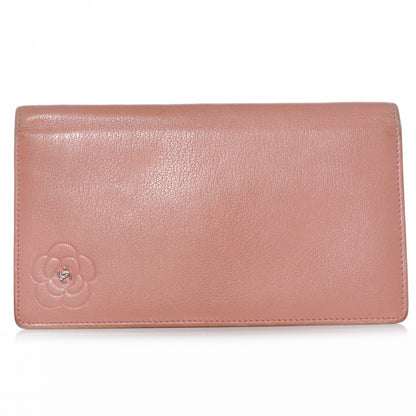 Chanel Leather Camellia Yen Wallet Pink 1 of 7