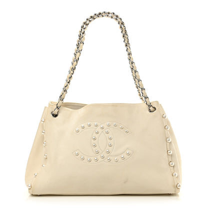 Chanel Lambskin Pearl Obsession Tote White 1 of 16