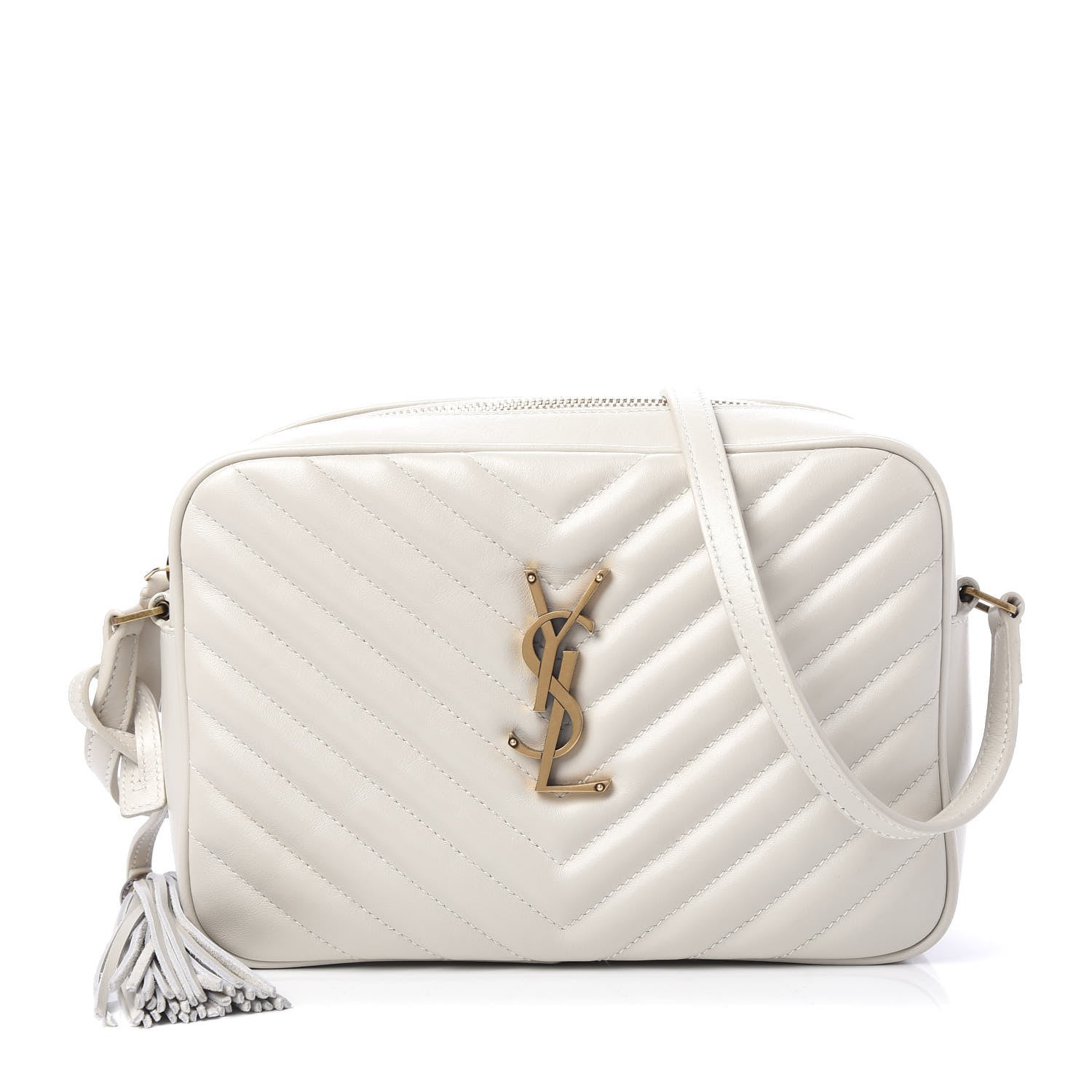 Saint Laurent Calfskin Matelasse Monogram Lou Camera Bag Crema Soft 1 of 11