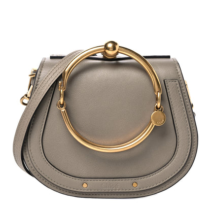 Chloe Calfskin Suede Small Nile Bracelet Bag Motty Grey 1 of 12