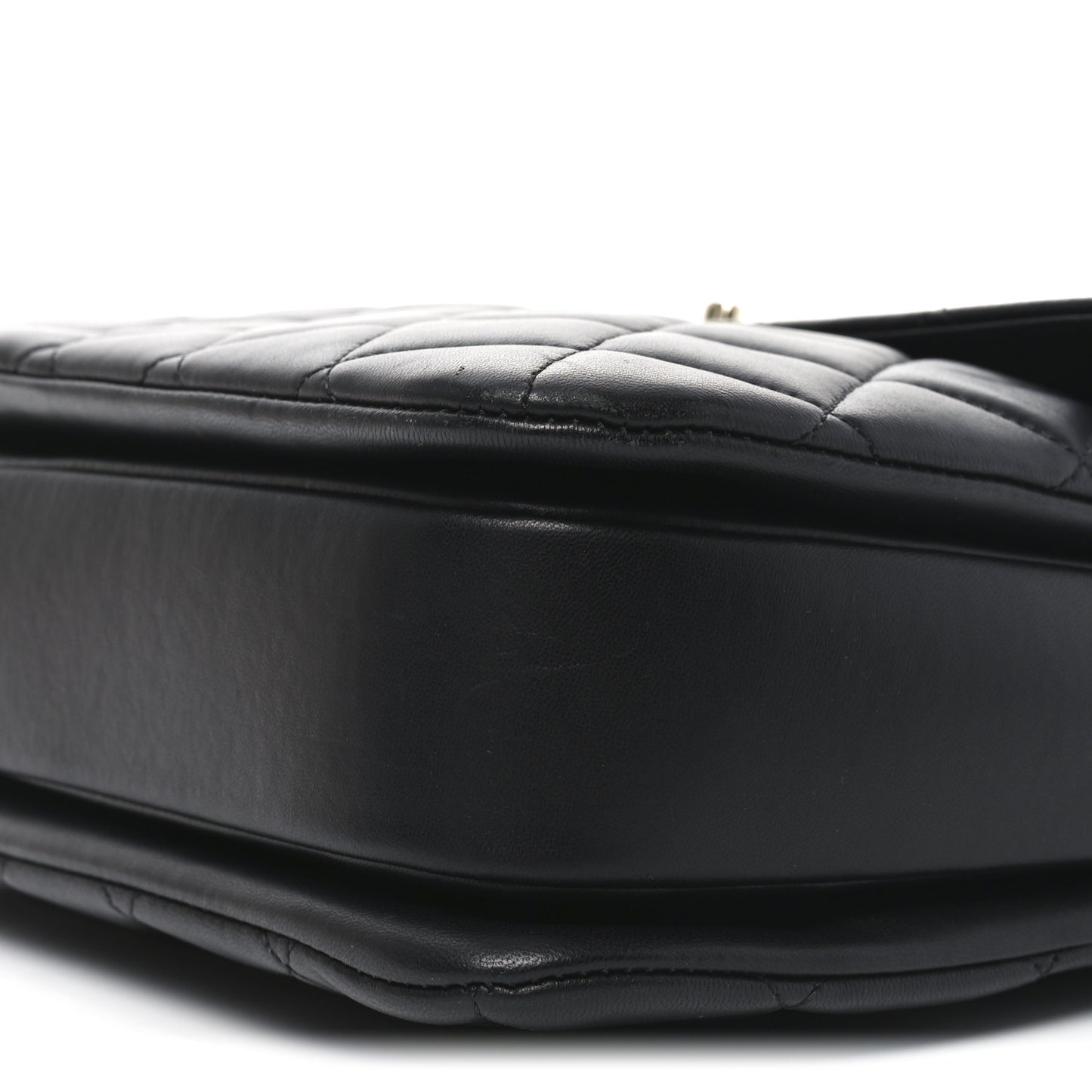 Lambskin Quilted Large Trendy CC Dual Handle Flap Bag Black