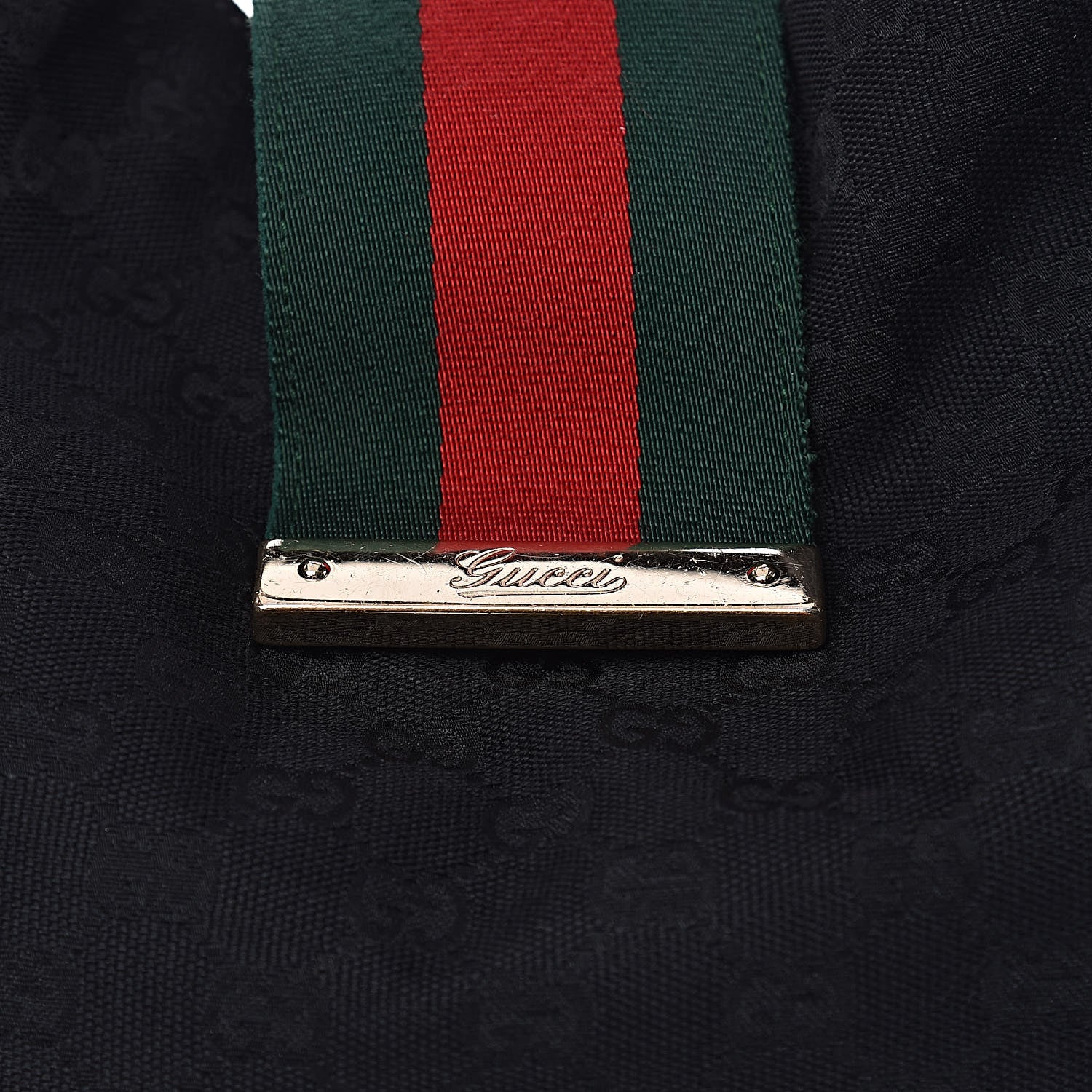 Gucci Monogram Large New Ladies Web Hobo Black 8 of 10