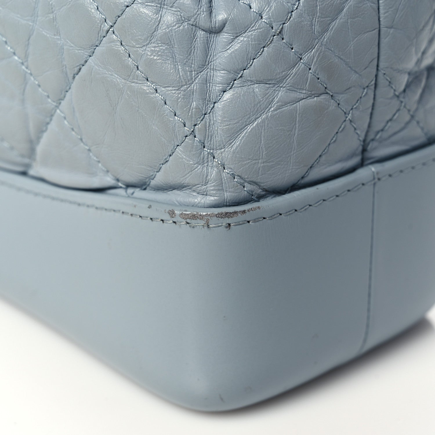 Chanel Aged Calfskin Quilted Small Gabrielle Backpack Light Blue 12 of 14