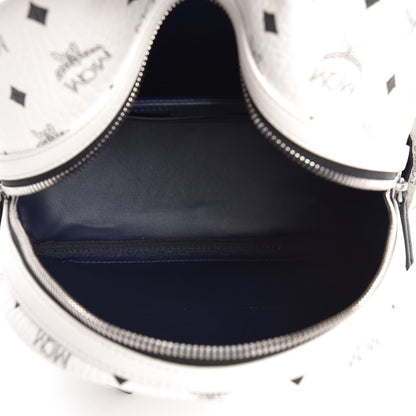 MCM Visetos Small Side Stud Stark Backpack White 5 of 9