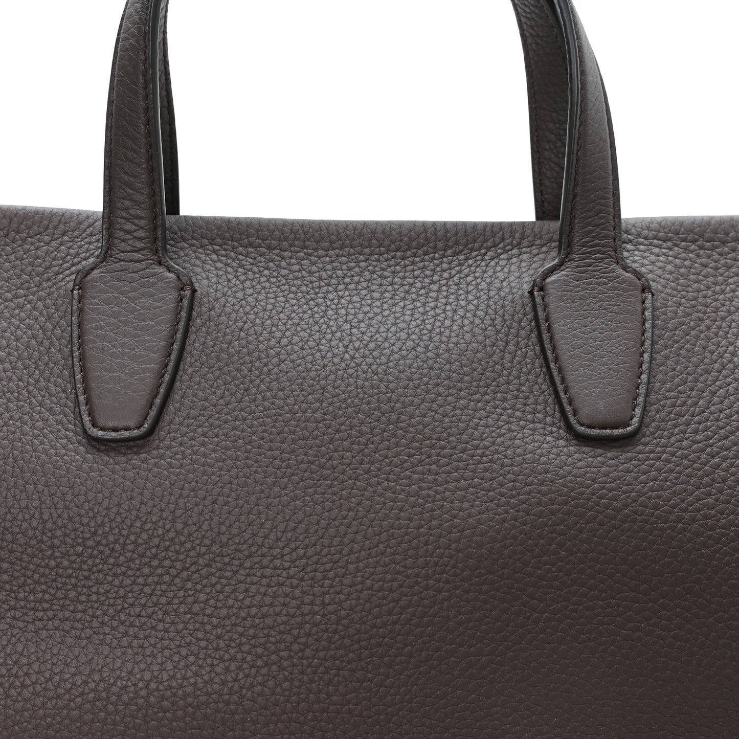 Grained Calfskin Marcel Slouchy Top Handle Bag Deep Brown