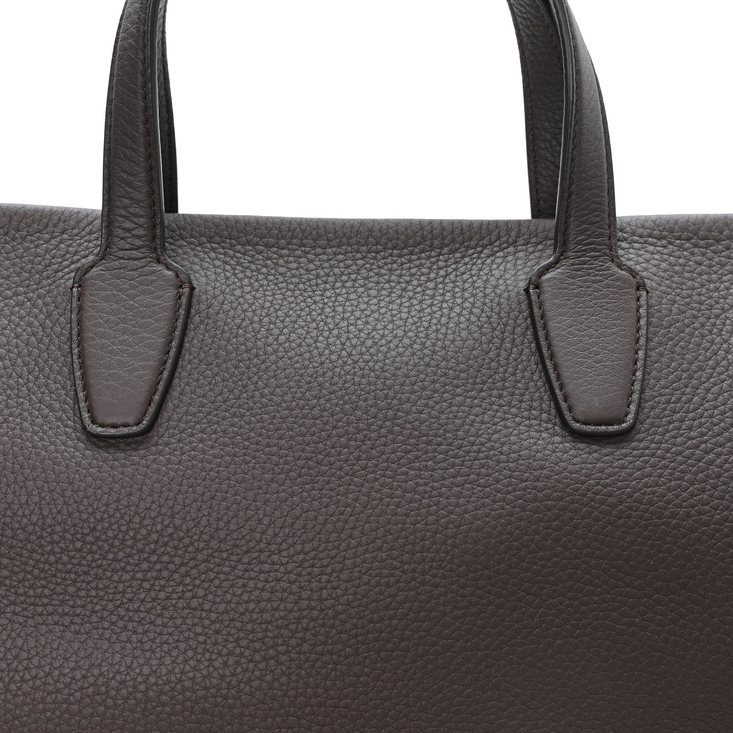 The Row Grained Calfskin Marcel Slouchy Top Handle Bag Deep Brown 8 of 10