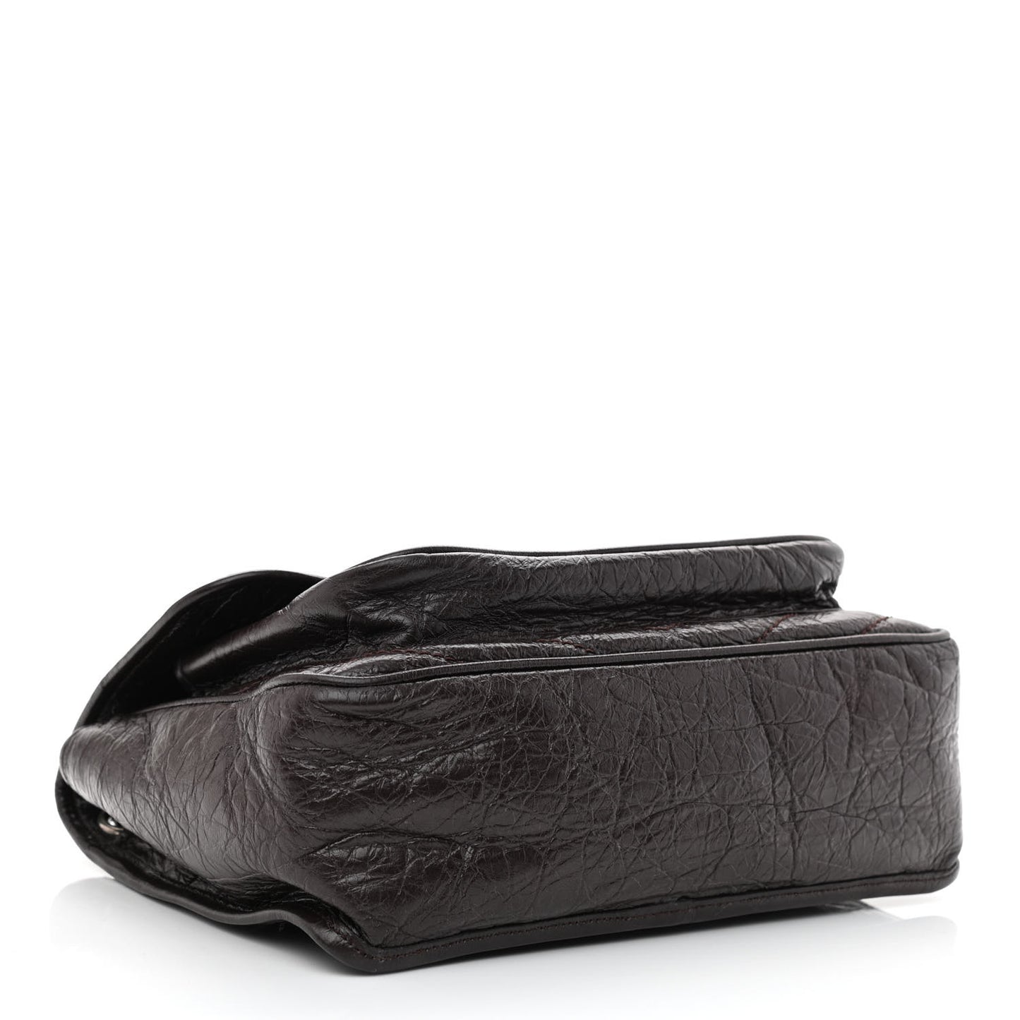 Crinkled Calfskin Matelasse Monogram Medium Niki Chain Satchel Western Moka