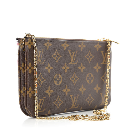 Louis Vuitton Monogram 2019 Christmas Animation Double Zip Pochette 2 of 9