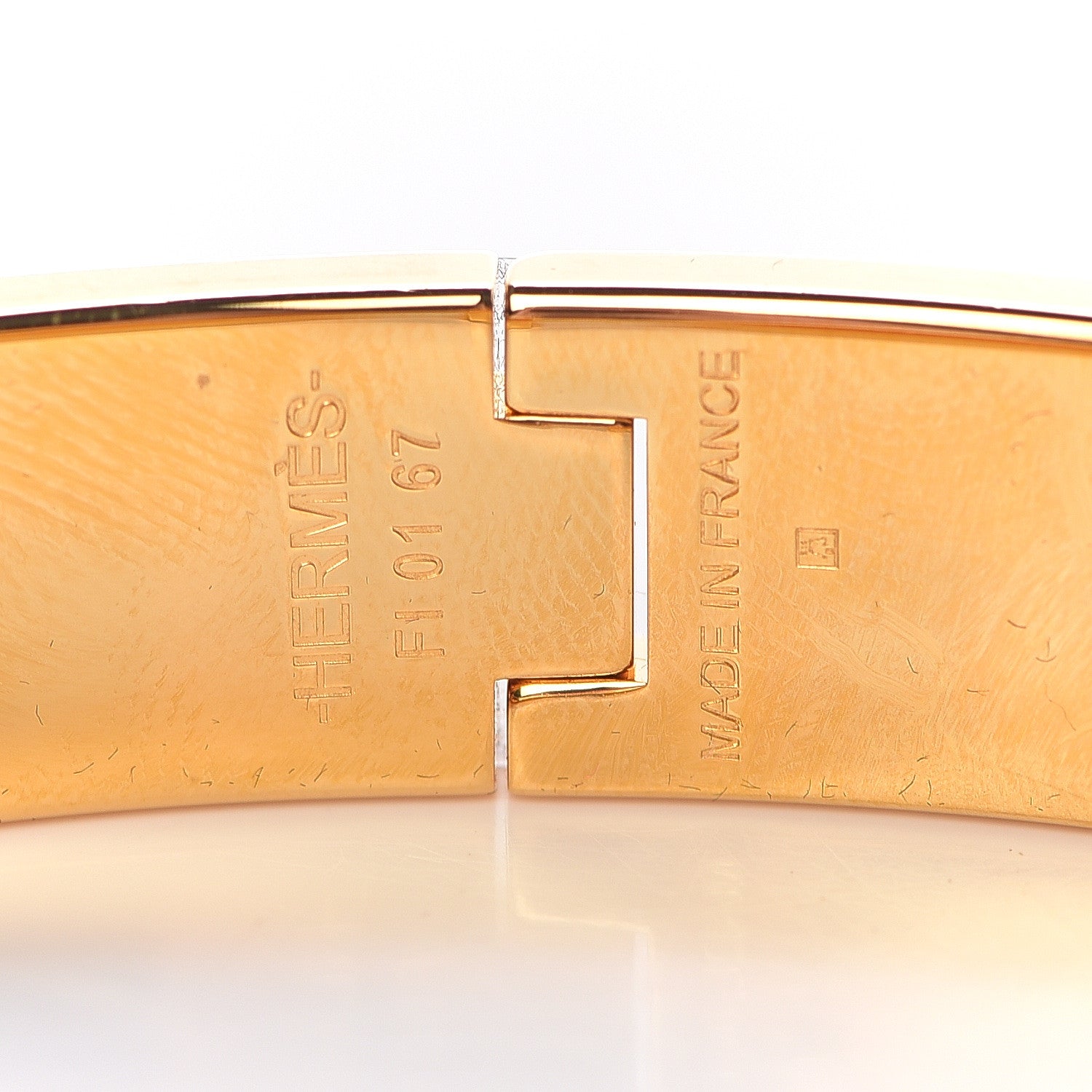 Hermes Enamel Narrow Clic Clac H Bracelet PM White 4 of 4