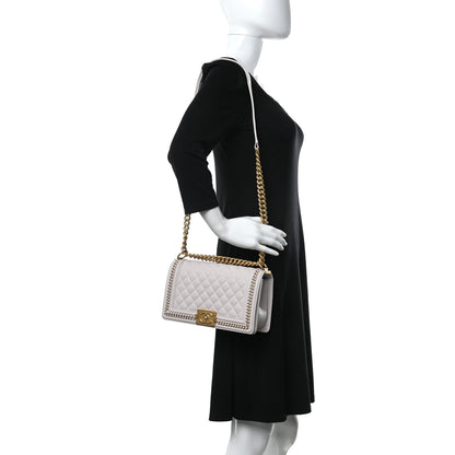 Chanel Caviar Quilted Chain Around Medium Boy Flap Light Purple 2 of 10
