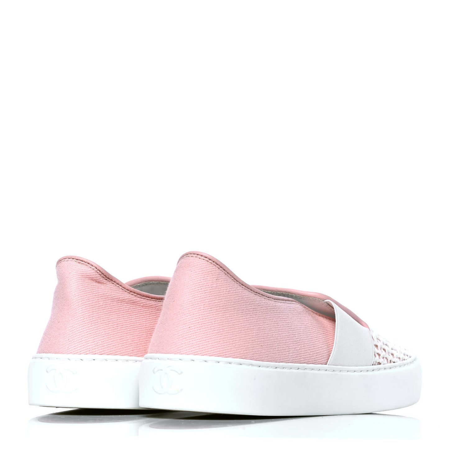 Fabric Mesh Sneakers 36.5 White Pink