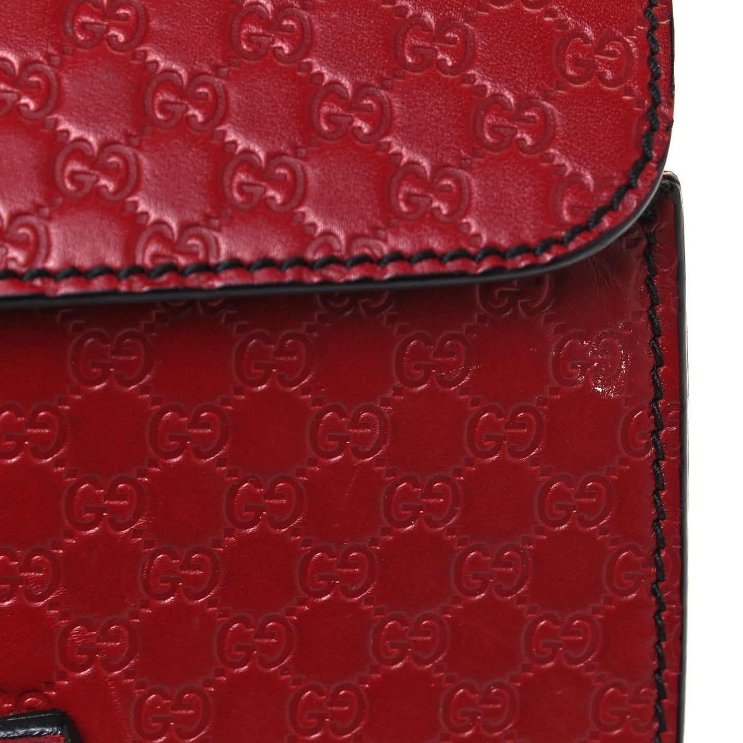 Microguccissima Medium Emily Chain Shoulder Bag Red
