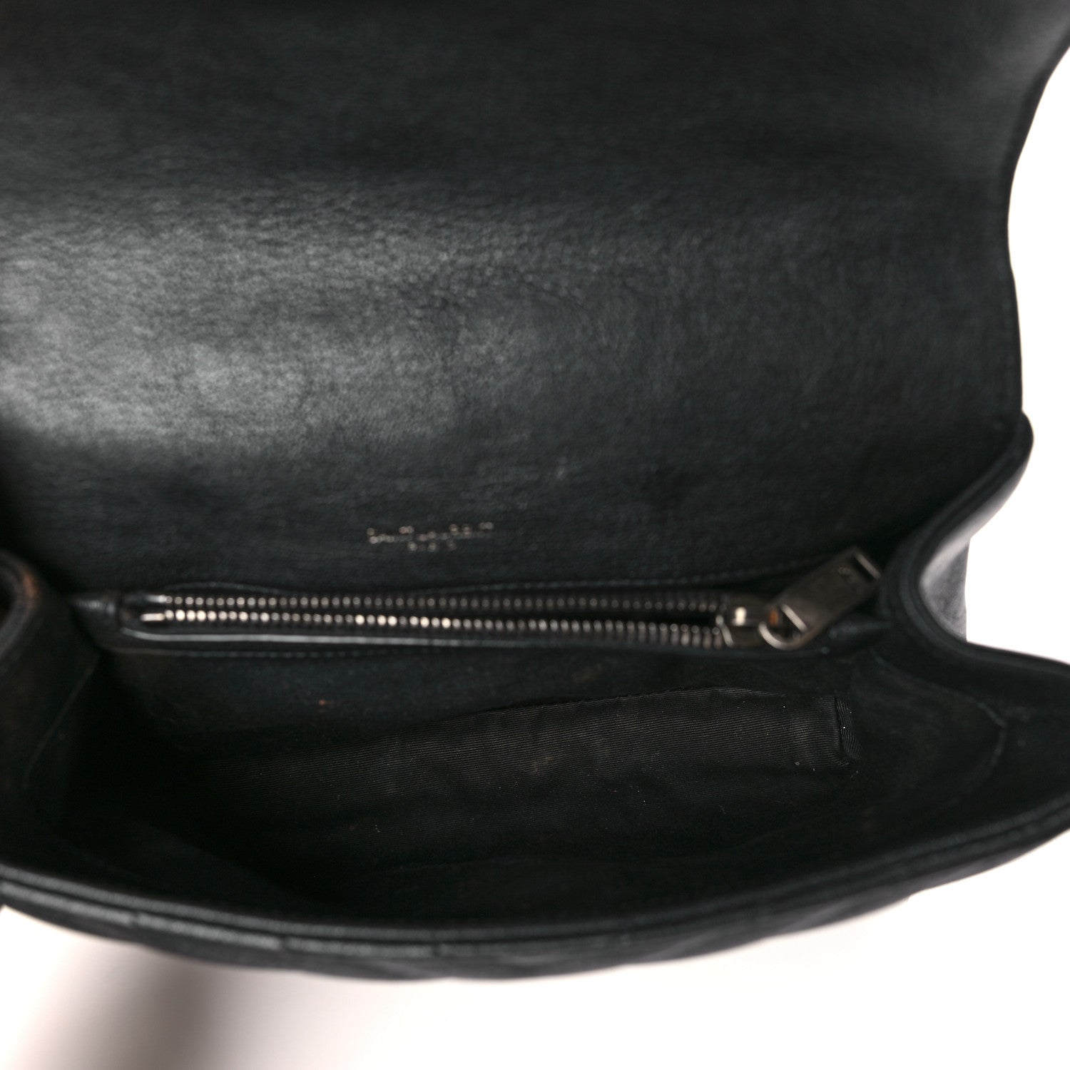 Saint Laurent Sheepskin Matelasse Chevron Monogram Medium College Bag Black 5 of 9