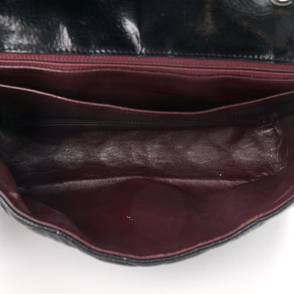 Chanel Crinkled Patent Quilted Jumbo Single Flap Black 7 of 12