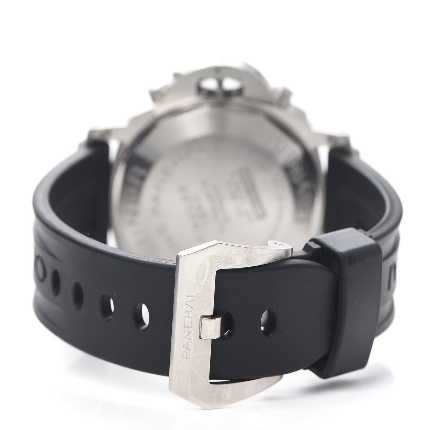 Stainless Steel Rubber 44mm Luminor Daylight Chronograph Automatic Watch Black PAM00356