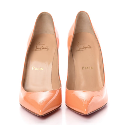 Christian Louboutin Patent Pigalle Follies 100 Pumps 37 Sunset 2 of 11