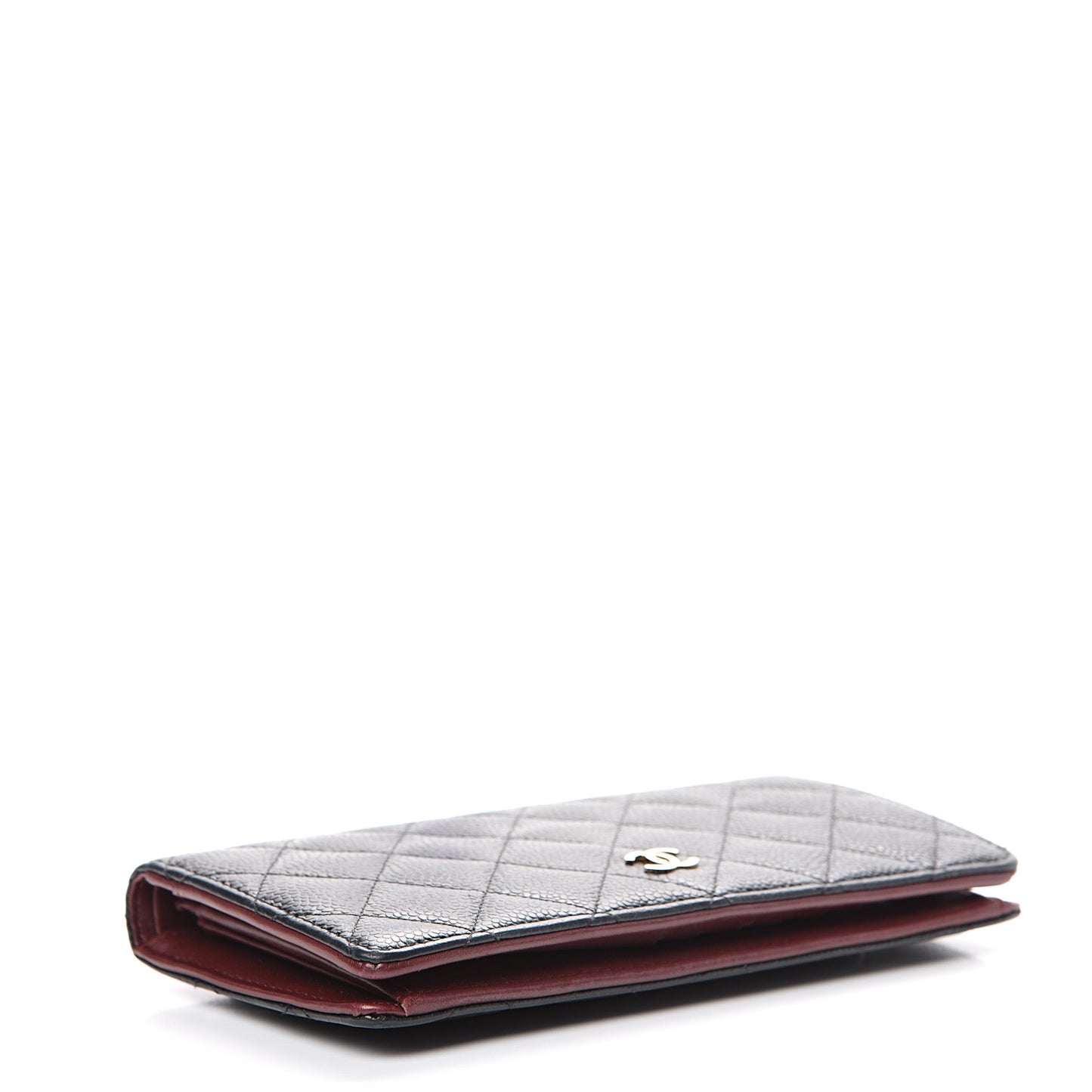 Caviar Quilted Yen Wallet Black