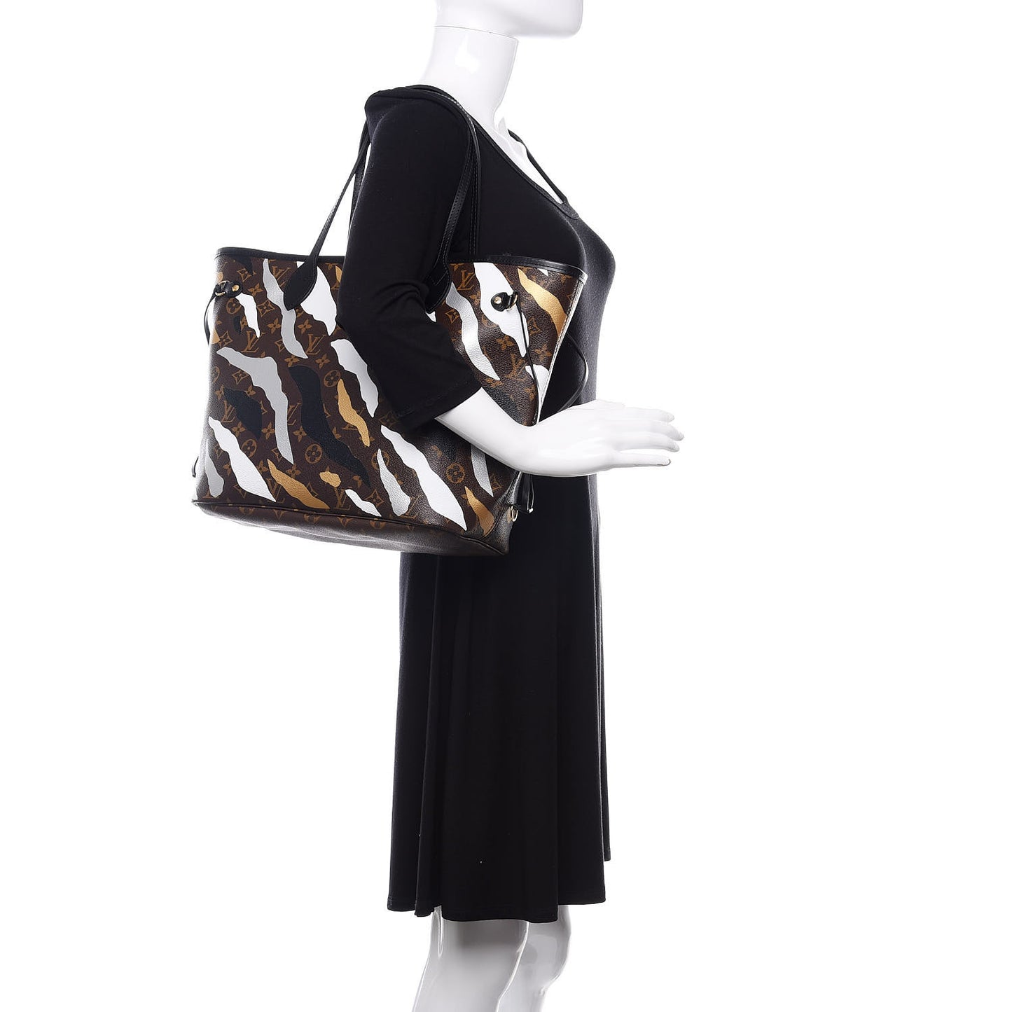 X LOL Monogram Neverfull MM Gold Silver