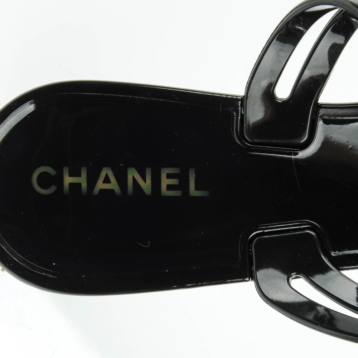 Jelly Camellia Thong Sandals 39 Black Ivory
