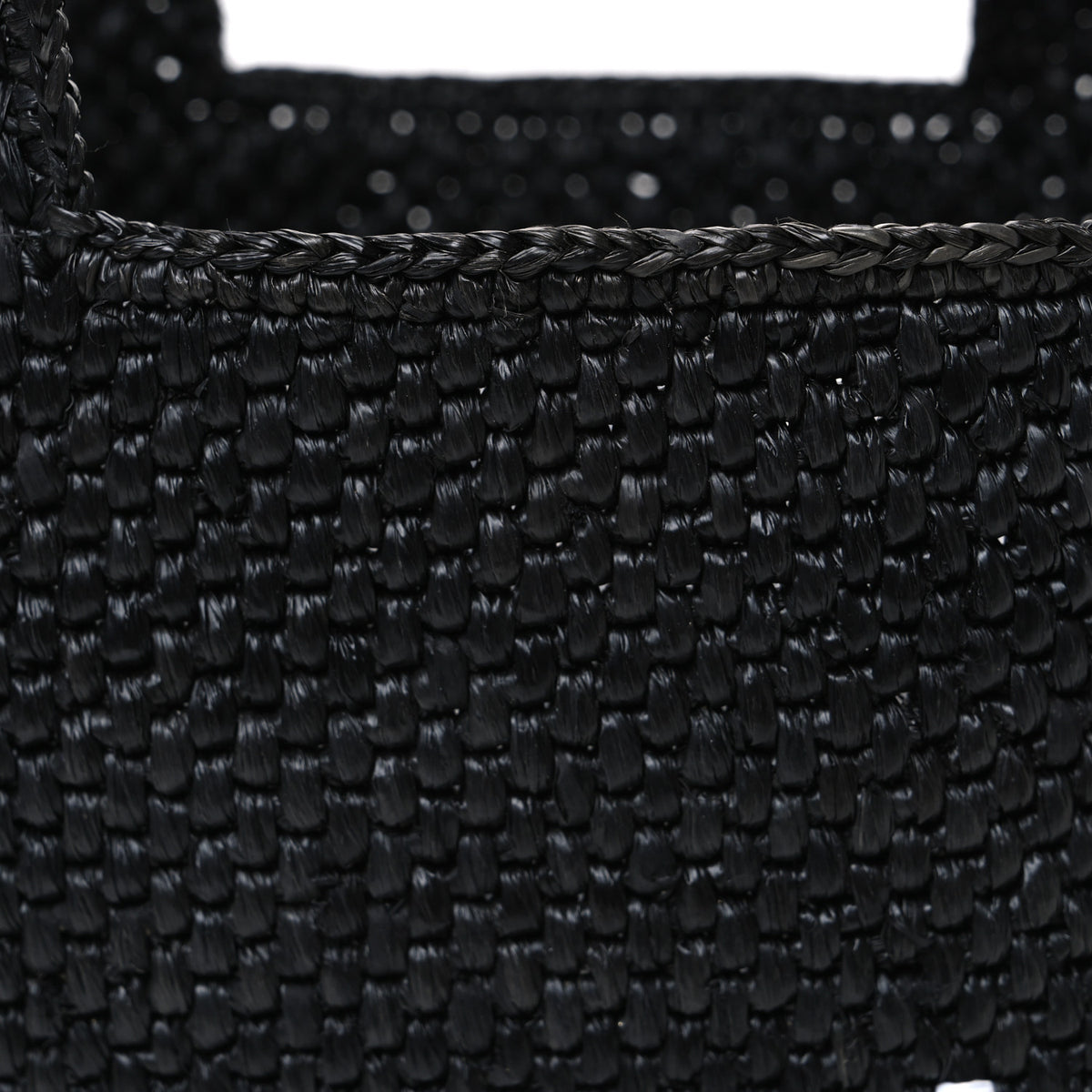 Loewe X PAULA'S IBIZA Raffia Mini Font Tote Black 7 of 11