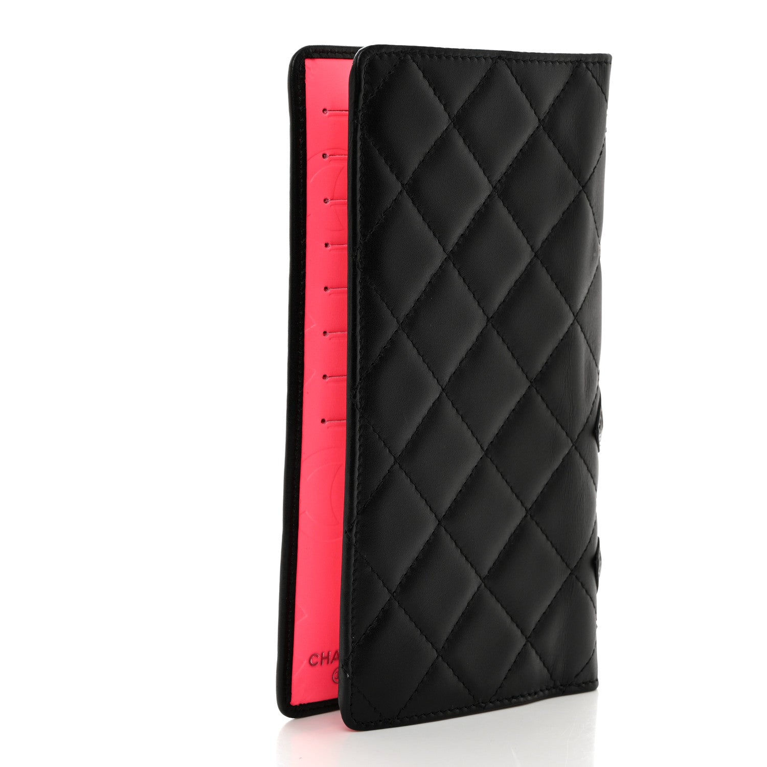 Chanel Calfskin Quilted Cambon Yen Wallet Black 3 of 8