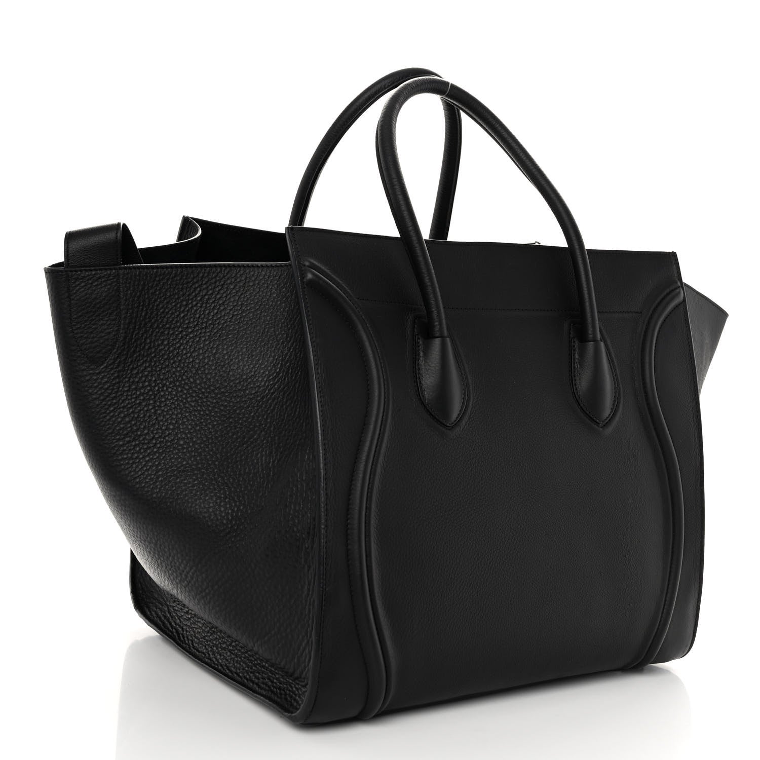 Celine Supple Calfskin Medium Phantom Luggage Black 3 of 10