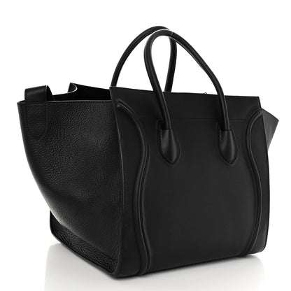 Celine Supple Calfskin Medium Phantom Luggage Black 3 of 10