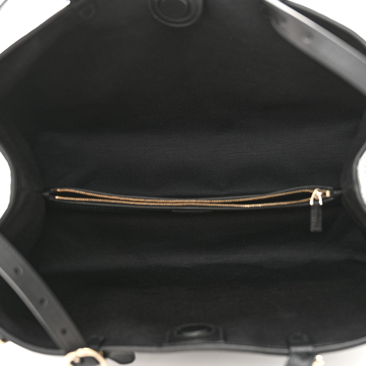 GG Calfskin Embossed Calfskin Large Tote Bag Black