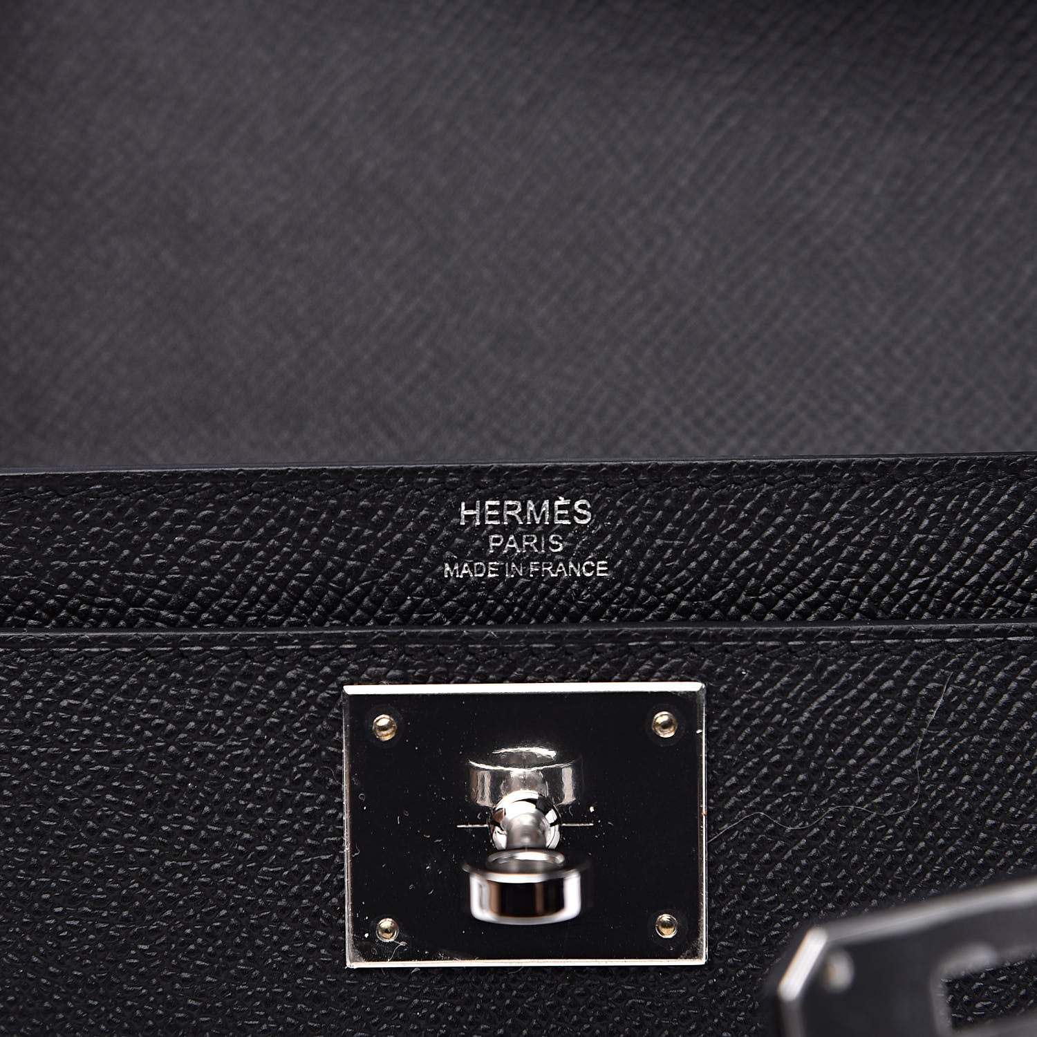 Hermes Epsom Kelly Depeches 25 Pouch Black 6 of 10