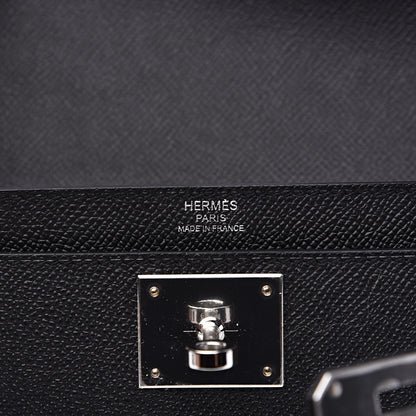 Hermes Epsom Kelly Depeches 25 Pouch Black 6 of 10